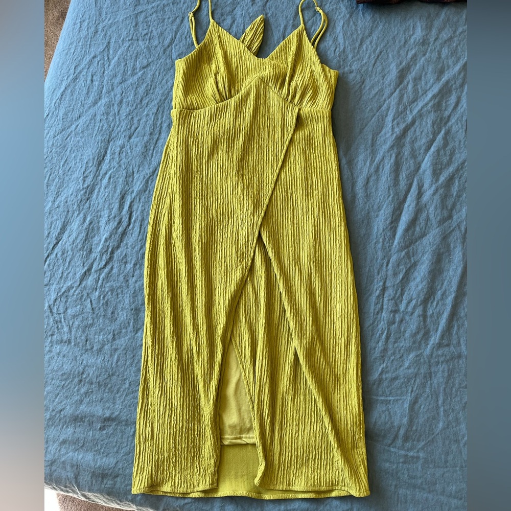 Yellow Textured Dress